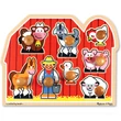 Kép 1/2 - Farm fa forma puzzle fogantyúval - Melissa & Doug