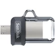 Kép 2/4 - SanDisk Dual Drive m3.0 64 GB USB micro USB pendrive mobil memória 150 MB/s (SDDD3-064G-G46) (173385)