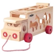 Kép 2/3 - Fa formaválogató teherautó állatokkal
