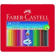 Kép 1/2 - Háromszög alakú színes ceruza szett fém dobozban 24db - Faber-Castell