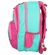 Kép 2/4 - Spirit: Rózsaszín-türkiz színű bagolymintás lekerekített ergonómikus iskolatáska