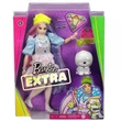 Kép 1/3 - Barbie Extra: Baba csillogó ruhában, kiskedvenccel - Mattel