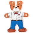 Kép 2/6 - Öltöztethető kutyus fa puzzle 18db-os - Woodyland