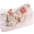 Kép 2/6 - Llorens: Reborn limitált kiadású élethű újszülött baba bojtos ruhával 42cm-es (18011L)