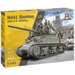 Kép 1/9 - Italeri 1/35 M4A1 SHERMAN tank amerikai legénységgel makett