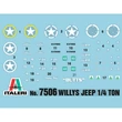 Kép 2/5 - Italeri 1/72 Willys Jeep 1/4 ton 4x4 katonai járművek 2db-os makett szett