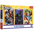 Kép 1/4 - Bosszúállók akciódús napja 3x80db-os puzzle - Trefl