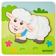 Kép 1/2 - Fa bárányos 5db-os baba puzzle - Woodyland