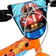 Kép 4/5 - Hot Wheels 14” gyerek bicikli kulacstartóval és oldalkerekekkel narancssárga-fekete színben – Dino Bikes kerékpár