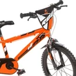 Kép 3/4 - R88 14” gyerek bicikli kulacstartóval és oldalkerekekkel narancssárga-fekete színben – Dino Bikes kerékpár