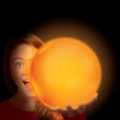 Kép 2/3 - Tiny Glowzilla Wubble világító neon buboréklabda narancssárga színben 30cm