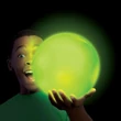 Kép 2/3 - Tiny Glowzilla Wubble világító neon buboréklabda zöld színben 30cm