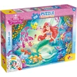 Kép 1/3 - Ariel a kis hableány 2 az 1-ben 108db-os puzzle és színező 50x35cm - Lisciani