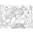 Kép 3/3 - Ariel a kis hableány 2 az 1-ben 48db-os puzzle és színező 35x25cm - Lisciani