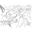 Kép 3/3 - Ariel a kis hableány 2 az 1-ben 60db-os puzzle és színező 50x35cm - Lisciani