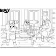 Kép 4/5 - Bluey és barátai 2 az 1-ben 4x48db-os maxi padló puzzle és színező 35x25cm - Lisciani