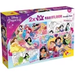 Kép 1/5 - Disney Hercegnők 2 az 1-ben 2x24db-os maxi puzzle és színező - Lisciani