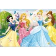 Kép 2/3 - Disney Hercegnők 2 az 1-ben 60db-os puzzle és színező 50x35cm - Lisciani