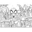 Kép 2/5 - Marvel Spidey 2 az 1-ben maxi 4x48db-os puzzle és színező 35x25cm - Lisciani