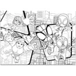 Kép 3/5 - Marvel Spidey 2 az 1-ben maxi 4x48db-os puzzle és színező 35x25cm - Lisciani
