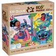 Kép 1/3 - Stitch 2 az 1-ben 60db-os Eco puzzle és színező 70x50cm - Lisciani