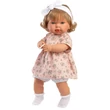 Kép 3/4 - Llorens: Carla 42cm-es síró baba virágos ruhában fejpánttal