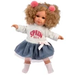 Kép 3/4 - Llorens: Elena 35cm-es baba göndör hajjal szoknyában