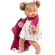 Kép 2/4 - Llorens: Joelle 38cm-es síró baba cumival rózsaszín kabátban