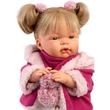Kép 3/4 - Llorens: Joelle 38cm-es síró baba cumival rózsaszín kabátban
