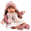 Kép 3/4 - Llorens: Lola 38cm-es síró baba cumival kötött sapkában