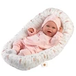 Kép 4/4 - Llorens: Mimi 42cm-es mosolygós baba cumival és babafészekkel