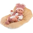 Kép 4/4 - Llorens: Nica újszülött lány baba puha párnával 38cm