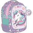 Kép 1/2 - Luna: Must Team Unikornis lekerekített 3 rekeszes iskolatáska, hátizsák 32x18x43cm