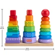 Kép 2/3 - Fisher-Price Színes formaválogató és toronyépítő piramis játékszett - Mattel