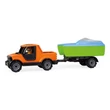 Kép 2/2 - Lena: Truckies Pick-up autó csónakutánfutóval és vitorlás hajóval dobozos 35cm