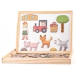 Kép 1/2 - Állatos kétoldalas mágnestábla szett fa kerettel - Woodyland