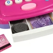 Kép 7/11 - Rózsaszín pénztárgép fénnyel és hanggal, kiegészítőkkel és játékpénzzel 24cm
