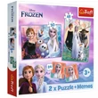 Kép 1/4 - Disney: Jégvarázs 2.- Hercegnők a földjükön puzzle és memóriakártya 2 az 1-ben szett - Trefl