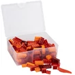 Kép 1/3 - Vegyes építőkocka készlet különböző piros és narancs színekben | építőkocka készlet | 300 db építőkocka | Q-BRiCKS®