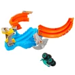 Kép 3/3 - Hot Wheels Monster Trucks: Spiral Shark Smash pályaszett Mega-Wrex kisautóval – Mattel