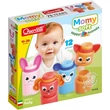 Kép 1/3 - Quercetti: Momy Soft boldog állatok 12 db-os puha építőkocka szett