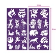 Kép 3/4 - TyToo: Erdei állatok csillámtetoválás sablon szett 26db