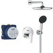 Kép 2/3 - Grohe Start Edge króm Rejtett zuhanyrendszer Vitalio Start 250 fejzuhannyal - Gr.25293000
