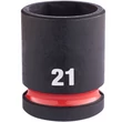 Kép 2/2 - Milwaukee 1/2' Dugókulcsbetét hatlapú, gépi, rövid 21 mm - 1 db - 4932480315