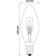 Kép 5/5 - Avide Halogén Candle izzó C35 42W E14 2000h