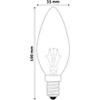 Kép 3/3 - Avide Candle izzó C35 40W E14