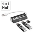 Kép 2/2 - Hama FIC usb 2.0 hub, 1:4 buspow. fekete (200119)