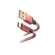 Kép 1/3 - Hama Reflective FIC E3 adatkábel usb type-c 1,5m piros (201559)