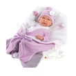 Kép 4/4 - Llorens: Lalo Llorón 42cm-es síró újszülött baba pillangó formájú pólyában