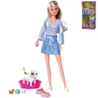 Kép 1/5 - Steffi Love: Szőke hajú Steffi baba cicákkal és kiegészítőkkel 29cm - Simba Toys